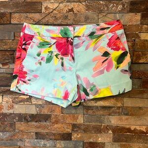 Women’s watercolor flower design Trina Turk shorts.